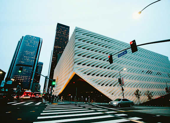 Modern building at 701 Hudson, Los Angeles, California, 90005