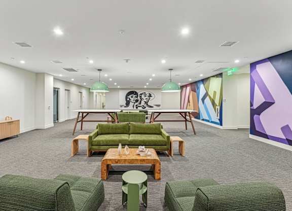 Social lounge at 701 Hudson, Los Angeles, CA, 90005