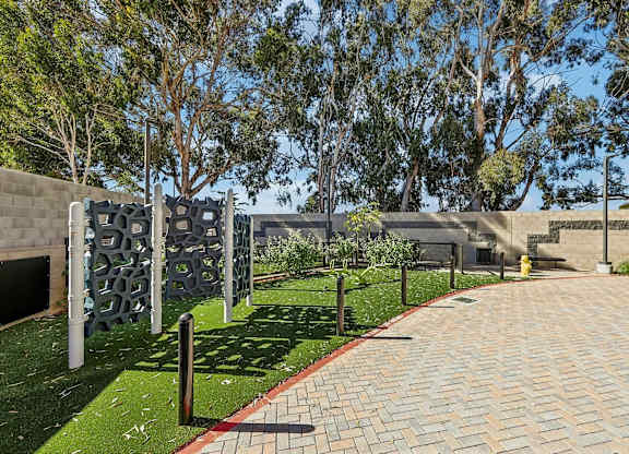 Park with sunlight at Bayview Apartments, Emeryville