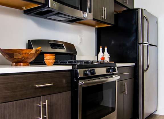 Modern kitchen appliances at The Graham at Southern Towers, Alexandria, 22311
