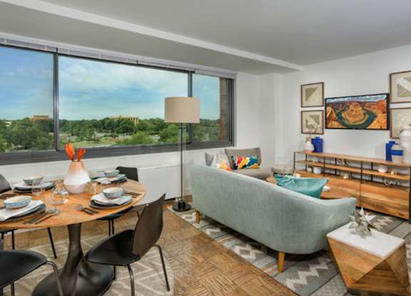 Beautiful living room at The Graham at Southern Towers, Alexandria, VA, 22311