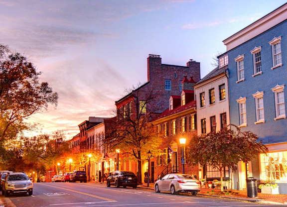 Street view of a city at Monticello at Southern Towers, Alexandria, VA