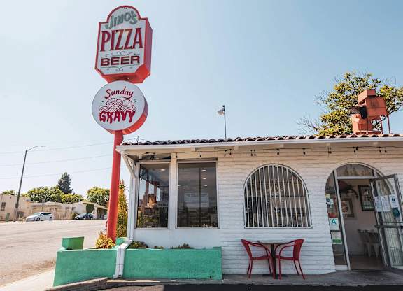 Pizza shop at Sora Apartments, Inglewood, CA