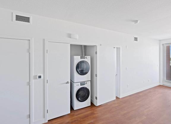 Washing machines at Sora Apartments, California