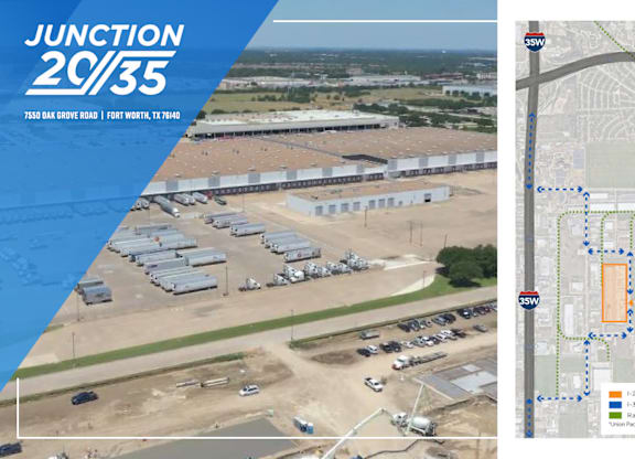 A map and aerial view of a Junction 20/35 location.