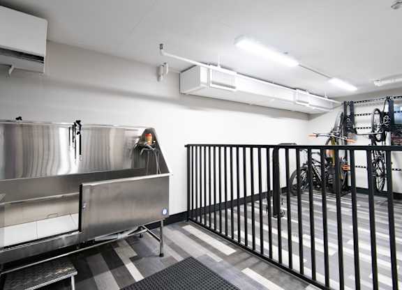 dog wash and bike storage
