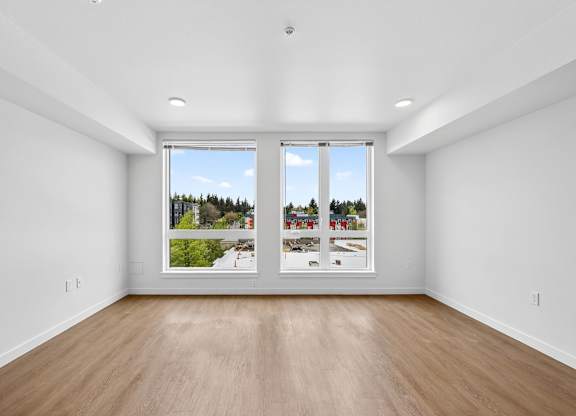 Interior living room at Victory Northgate Apartments, Seattle, 98125