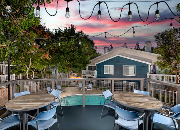 Terrace overlooking the pool