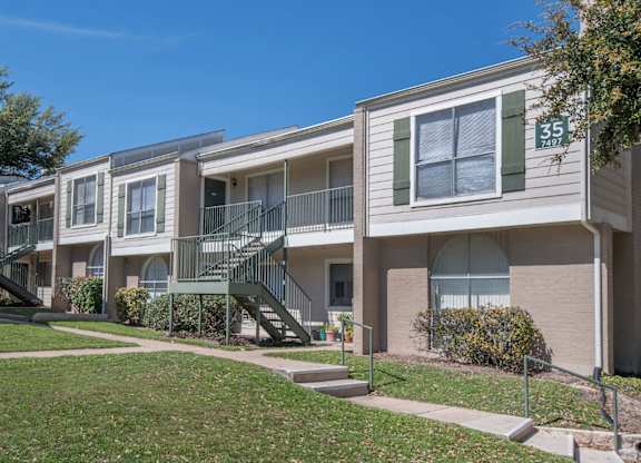Apartment complex with number 35 on the front.