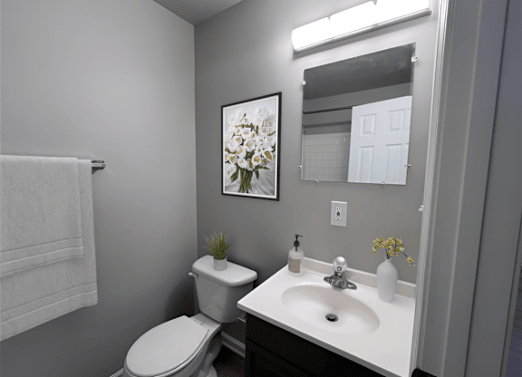 Bathroom With Vanity Lights at Windmill, Indianapolis, 46234
