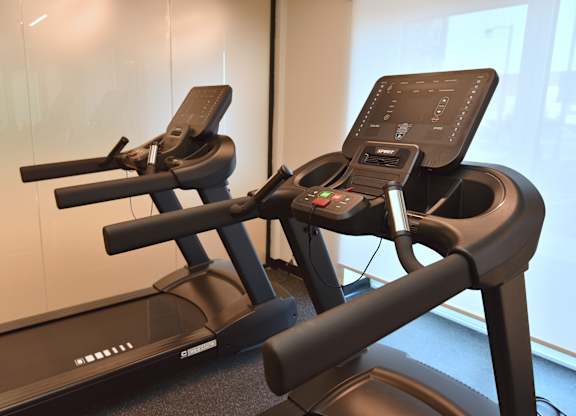 Two treadmills are placed in gym at Roxy Apartments, Ontario