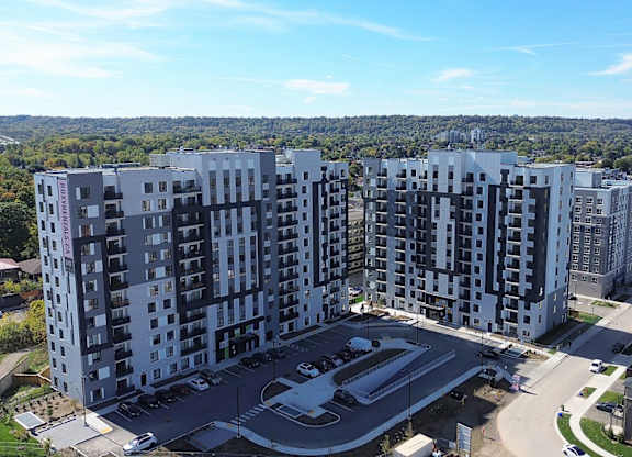 Two large buildings at Roxy Apartments, Hamilton, ON