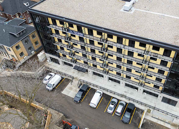 Aerial View of Building at The Maverick Apartments, Ontario