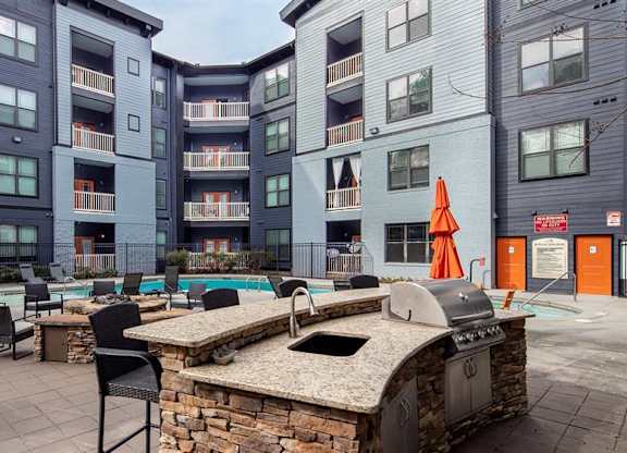 Pool With Lounge Area at Vue at Embry Hills, Atlanta, GA
