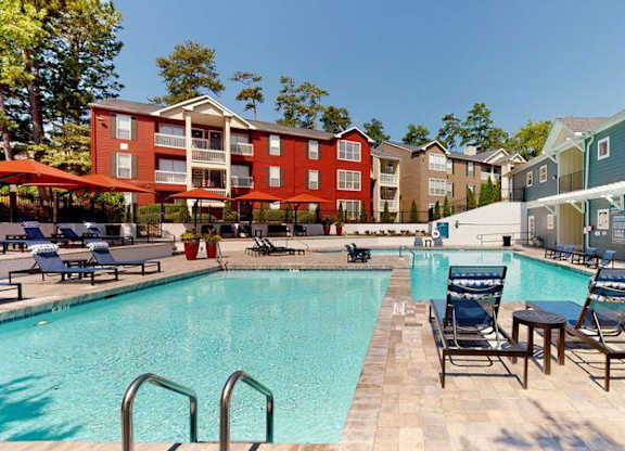 Pool With Sundecks at Breckinridge Vue, Duluth, Georgia