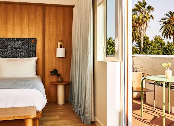 Bedroom With Balcony at Alsace Living, Los Angeles, 90016