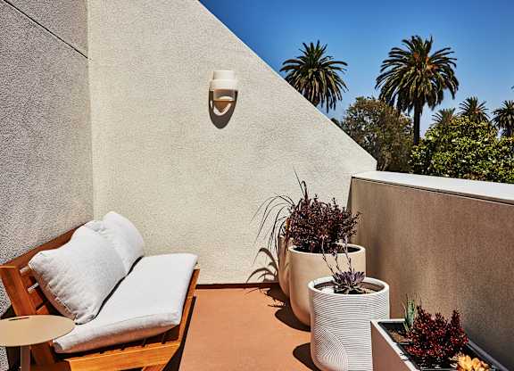 Patio View at Alsace Living, Los Angeles, CA, 90016