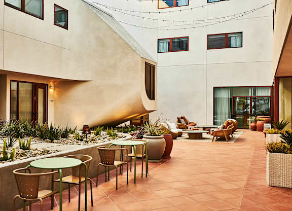 Outdoor Lounge Area at Alsace Living, Los Angeles, California