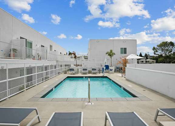 Pool View at The Dillon II at Silver Lake, Los Angeles, CA
