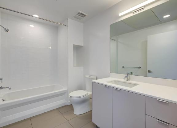A white bathroom at 5135 W Adams, Los Angeles, CA 90016