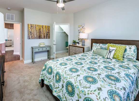 Primary Bedroom at Leland Station Apartments, Leland, NC, 28451