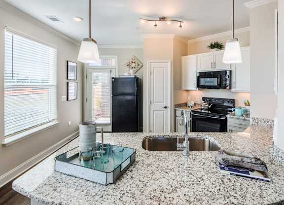 Residential Kitchen at Leland Station Apartments, North Carolina