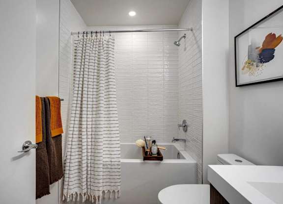 Modern Bathroom at Citizen on Jasper, Edmonton, Alberta