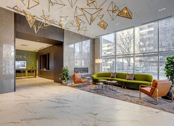 Spacious Lobby Area at Citizen on Jasper, Edmonton