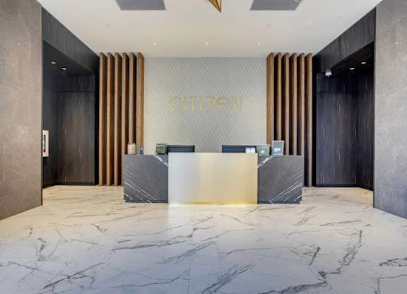 Reception Area at Citizen on Jasper, Edmonton, AB