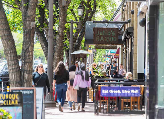 Public Street And Cafe at Southpark on Whyte, Edmonton, Alberta