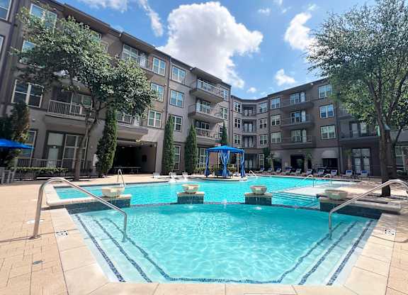 Blue Cool Swimming Pool at Civic at Frisco Square Apartments, Frisco, TX, 75034