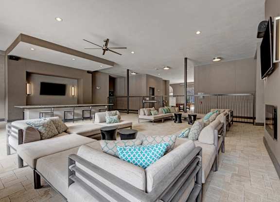 Soft and Refreshing Living Room at Civic at Frisco Square Apartments, Frisco, Texas