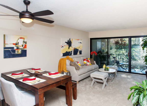 our apartments showcase a beautiful living room