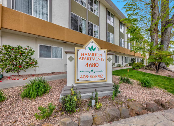 The Hamilton Apartments Monument Sign