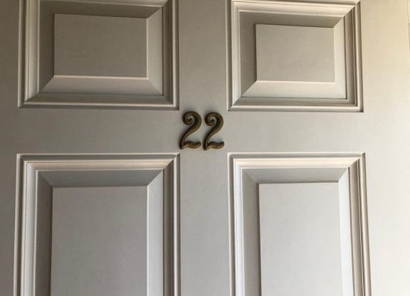 a door with the number 22 on it