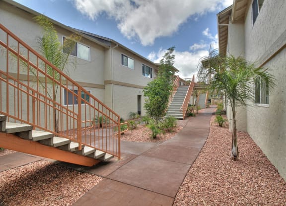 Stairs for upstairs at South Mary Place, California, 94086
