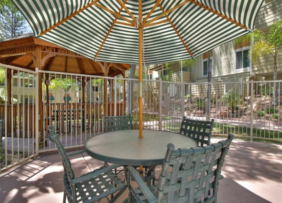 Shaded Outdoor Courtyard Area at Maison Massol, California, 95030