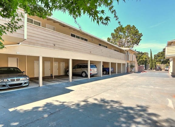 Shaded parking Space at Atherton Oaks, Menlo Park, California