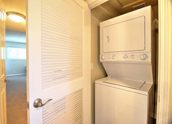 Stacked Washer/Dryer at Sharon Grove Apartments, Menlo Park, 94025