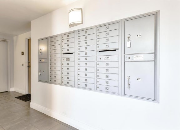 Mailbox grey color at The Luxe, Santa Clara, CA