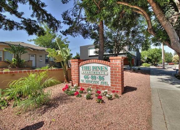 Welcoming Property Signage at Pines, Campbell, California
