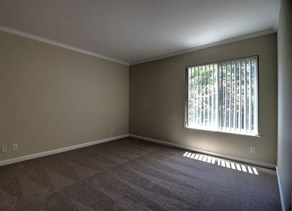 Attached closet in bedroom and window view at Wellesley Crescent, California