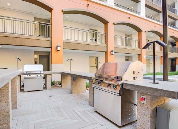Patio with grill at Renaissance Square, Concord, CA, 94520