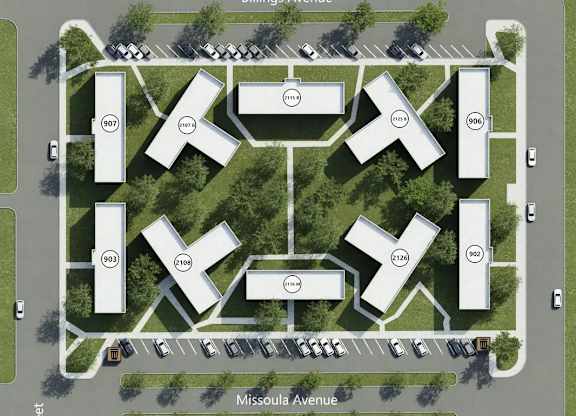 A map shows a layout of streets and parking spots.