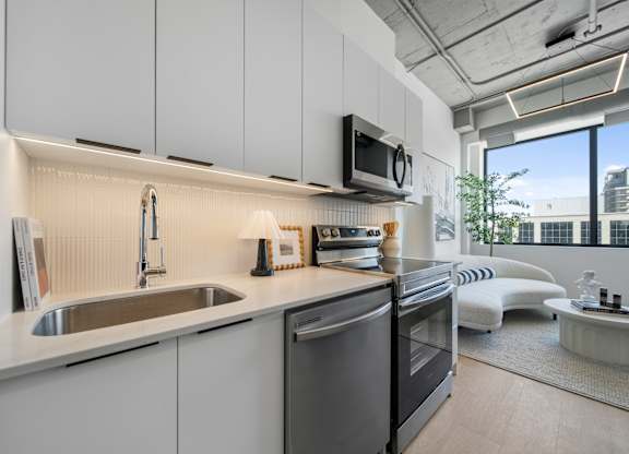 Kitchen with Cabinets at Richmond Square, London