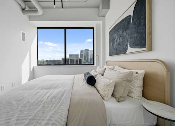 Bedroom with Window at Richmond Square, Ontario