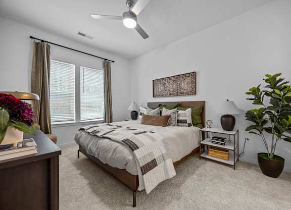 Bedroom With Ceiling Fan at Address East End, North Carolina, 27610
