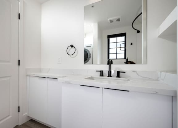White vanity bathroom