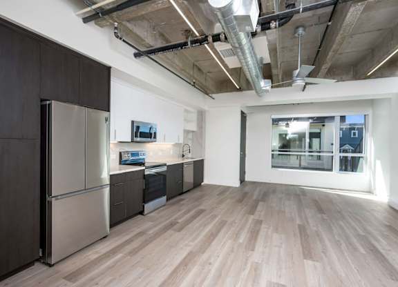 Living room open with kitchen
