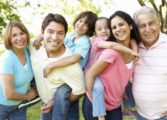 Stock photo of Hispanic family